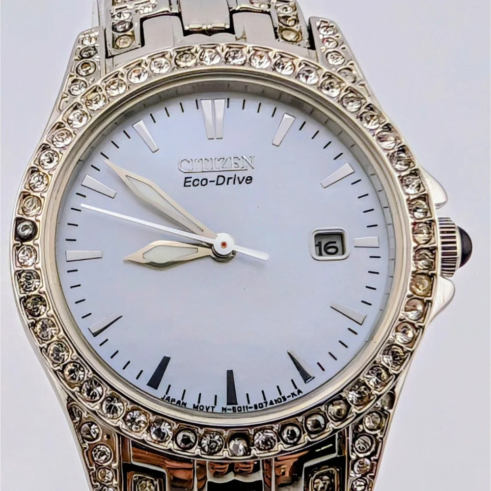 Citizen Silhouette Eco-Drive Crystal Bezel Women's Watch E011-S047137 MOP Dial